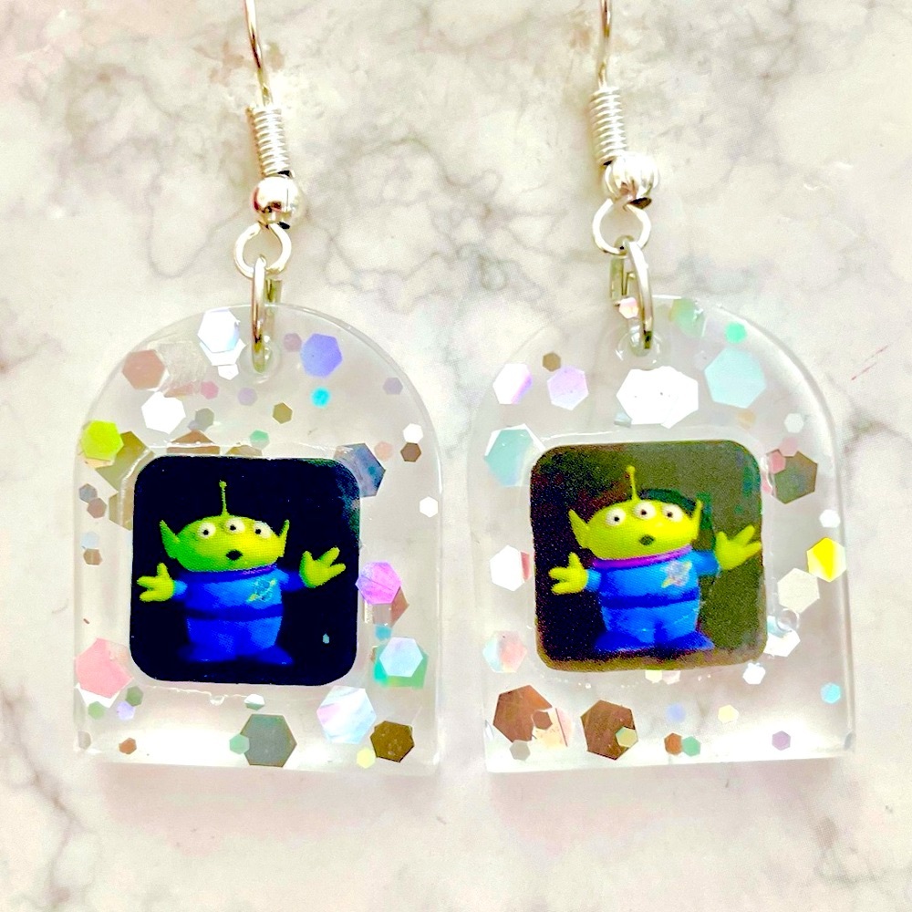 Toy Story Alien Acrylic Earrings